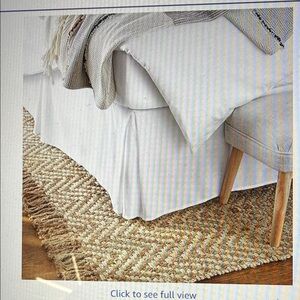 White Full Pleated Bed Skirt